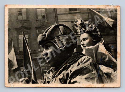 Postcard Two from one tank soldier costume mf (M8664)