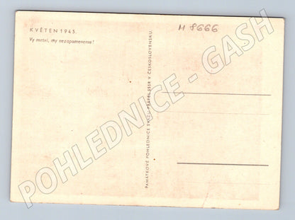 Postcard May 1945 memorial Czechoslovakia USSR mf (M8666)