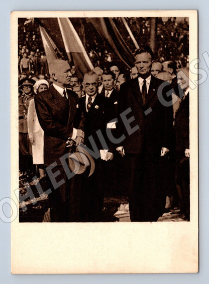 Postcard May 1945 welcoming the President of the Czechoslovak Republic (M8668)