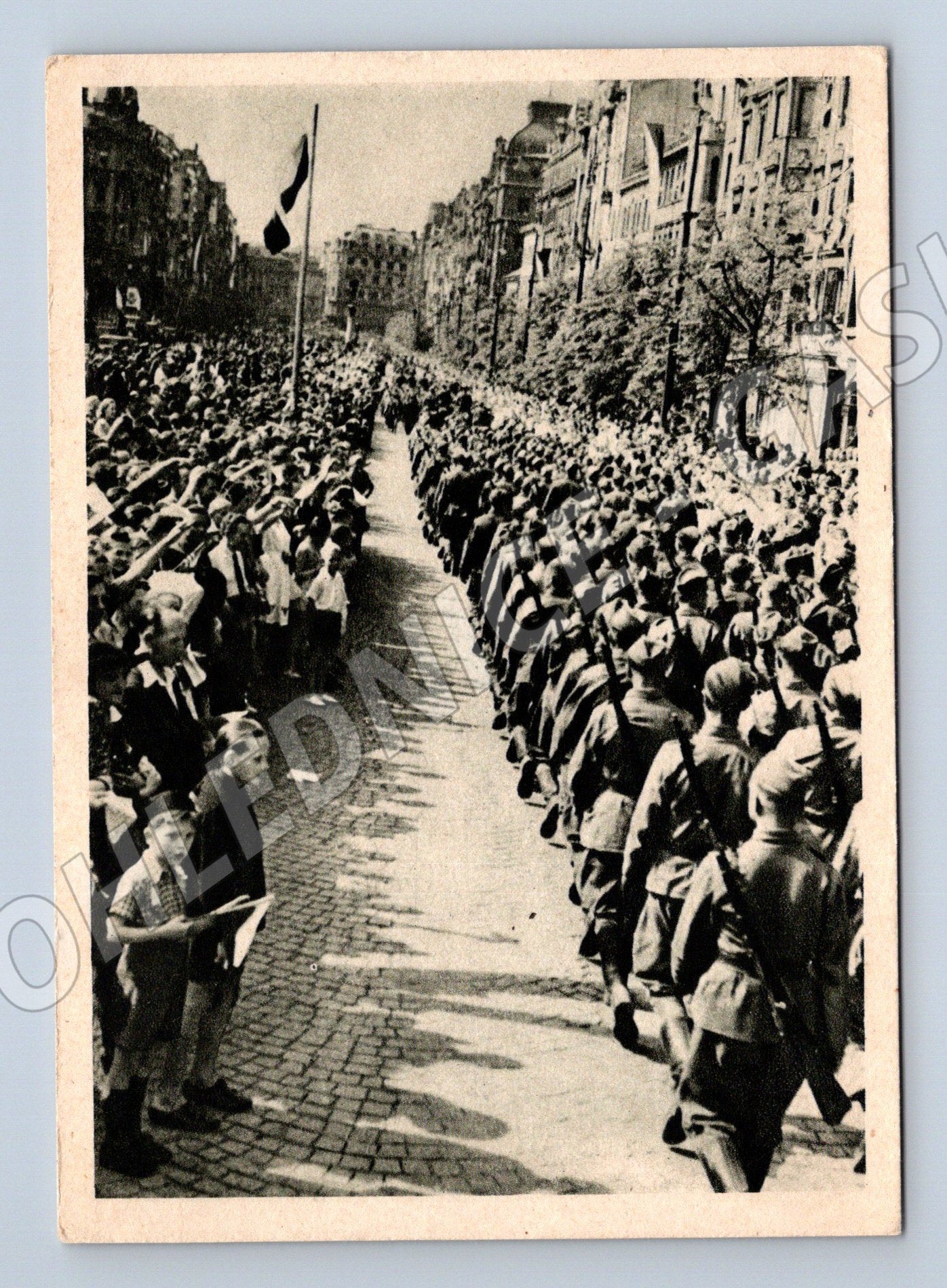 Postcard Czechoslovak Army March Wenceslas Square (M8672)
