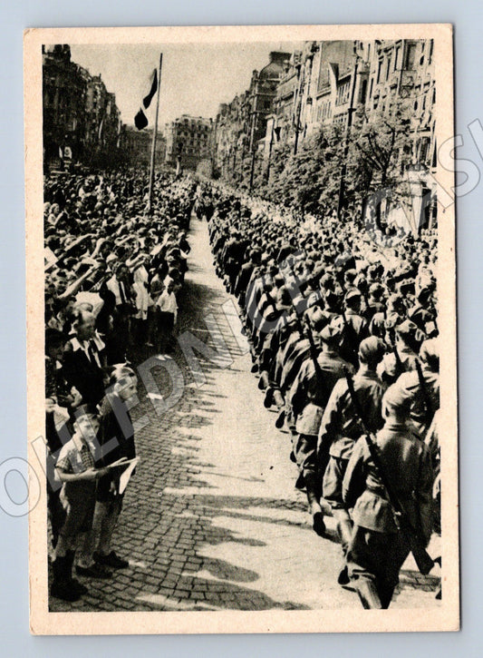 Postcard Czechoslovak Army March Wenceslas Square (M8672)