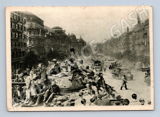 Pohlednice Osvobození Václavského náměstí 1945 (M8676)