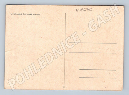 Pohlednice Osvobození Václavského náměstí 1945 (M8676)