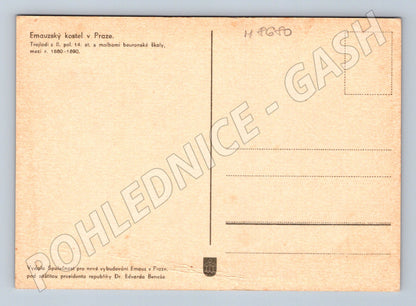 Pohlednice Emauzský klášter interiér historická (M8680)