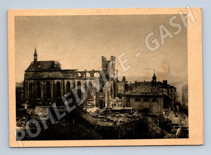 Pohlednice Emauzy po bombardování 1945 Praha (M8681)