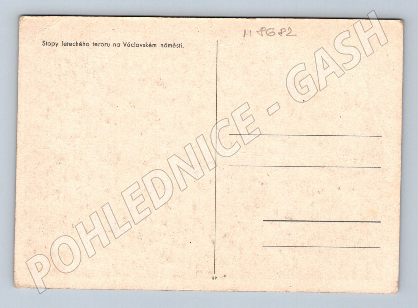 Pohlednice Praha letecký teror stopy Václavák (M8682)