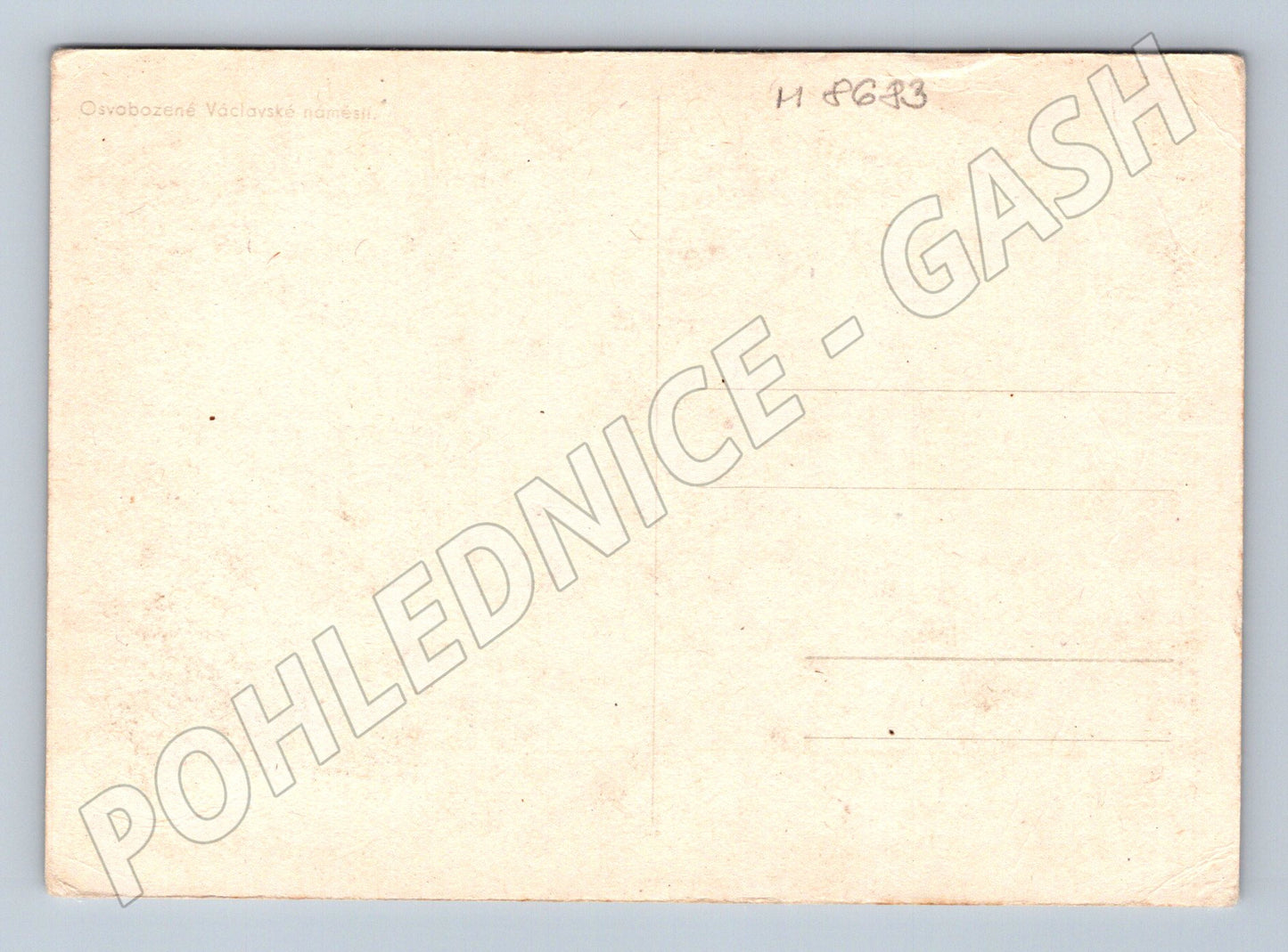 Pohlednice Osvobozené Václavské náměstí 1945 (M8683)