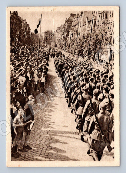 Postcard Czechoslovak Army March Wenceslas Square until 1950 (M8692)