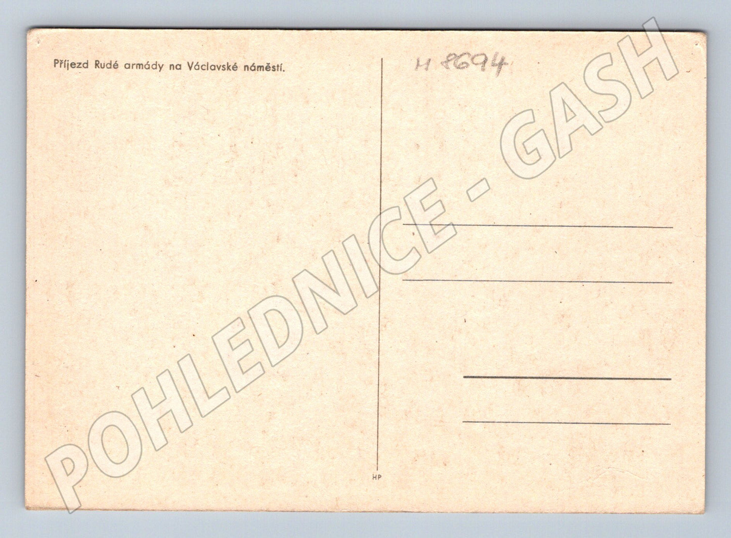 Postcard Arrival of the Red Army Wenceslas Square 1945 (M8694)