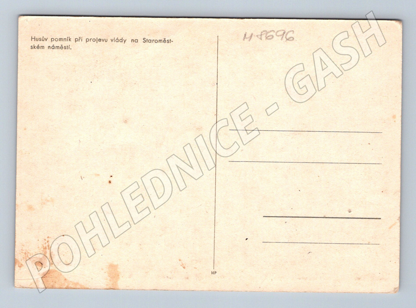 Postcard Hus Monument Old Town Historical (M8696)