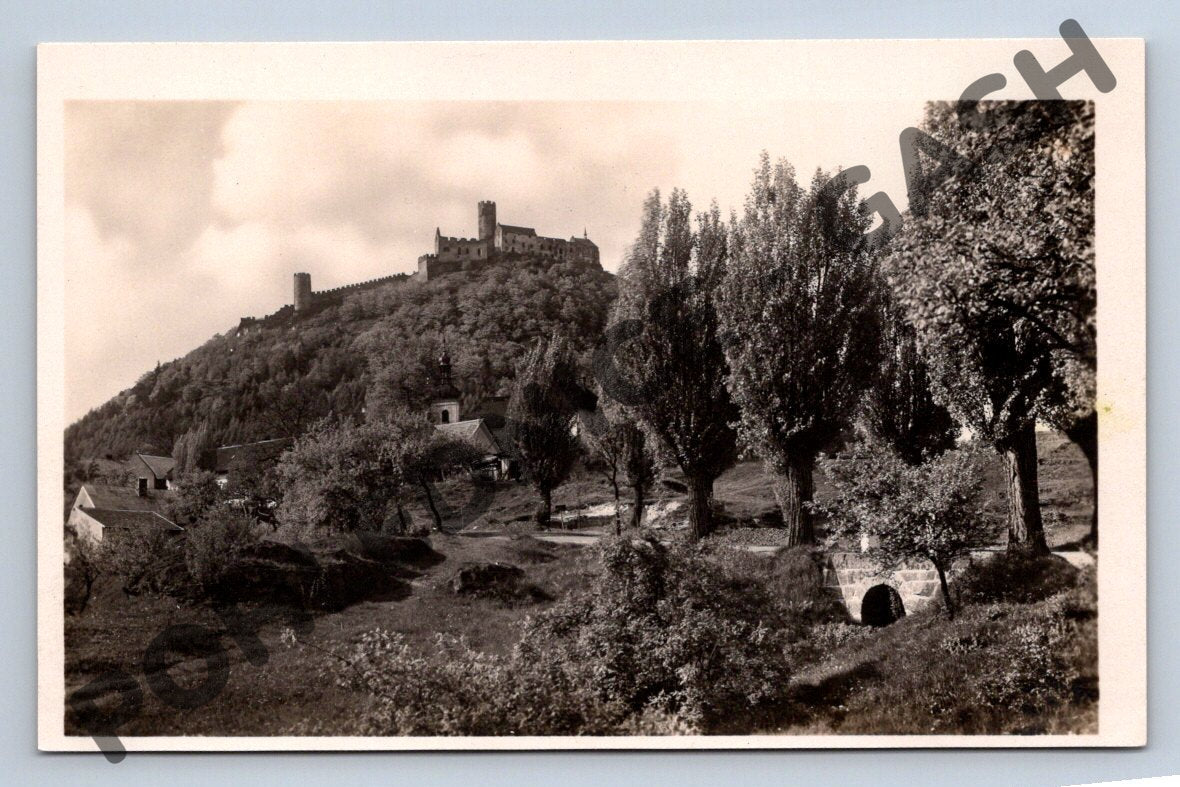 Pohlednice hrad Bezděz Karel Streer černobílá (M870)