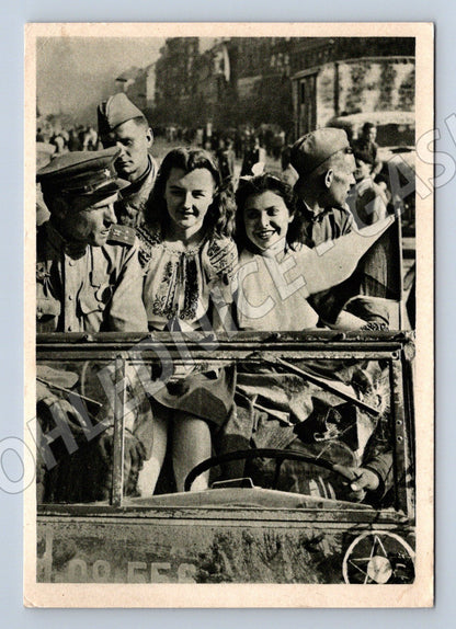 Pohlednice Posádka jednoho vozu kroje etno (M8709)