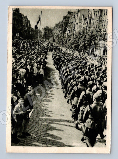 Pohlednice Pochod ČS armády Václavák Praha (M8719)