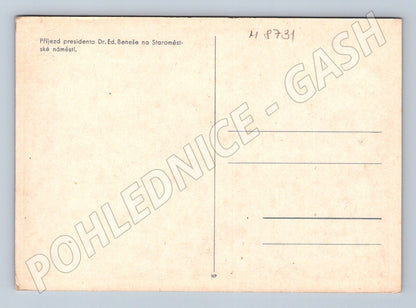 Pohlednice Příjezd prezidenta Beneše Praha (M8731)