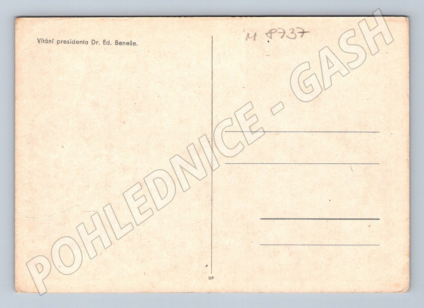 Pohlednice Vítání prezidenta Beneše historická (M8737)