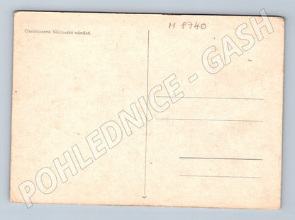 Postcard Liberation of Wenceslas Square WWII (M8740)