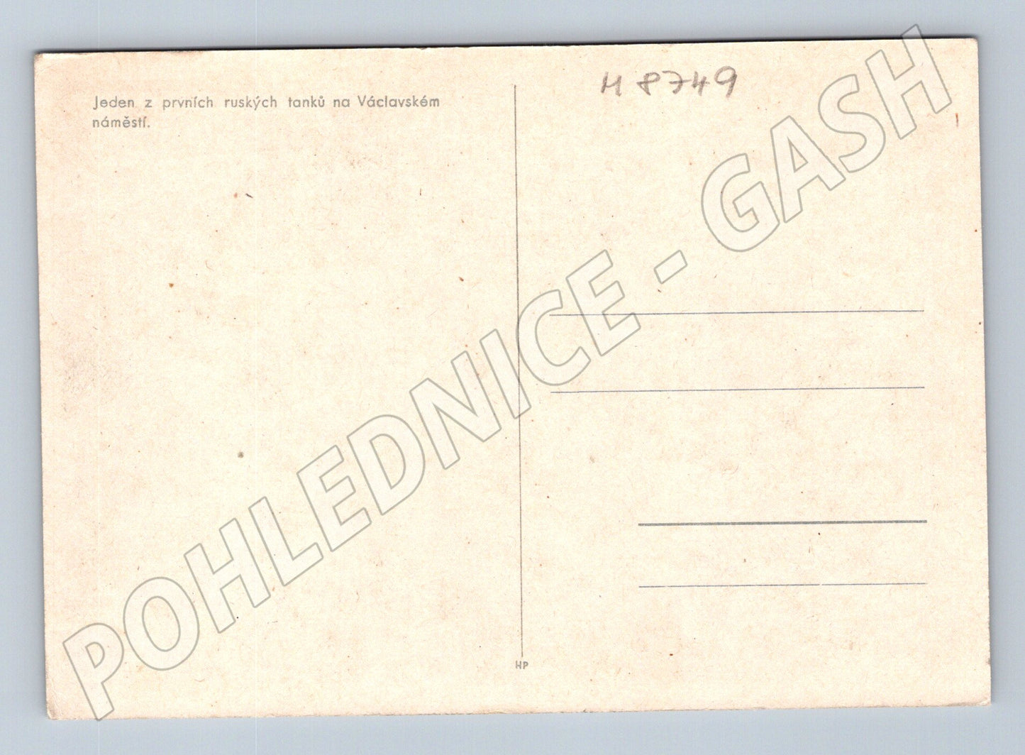 Pohlednice První ruské tanky Václavák 1945 (M8749)
