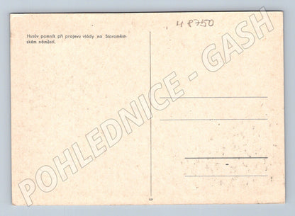 Postcard Hus Monument in Old Town Square (M8750)