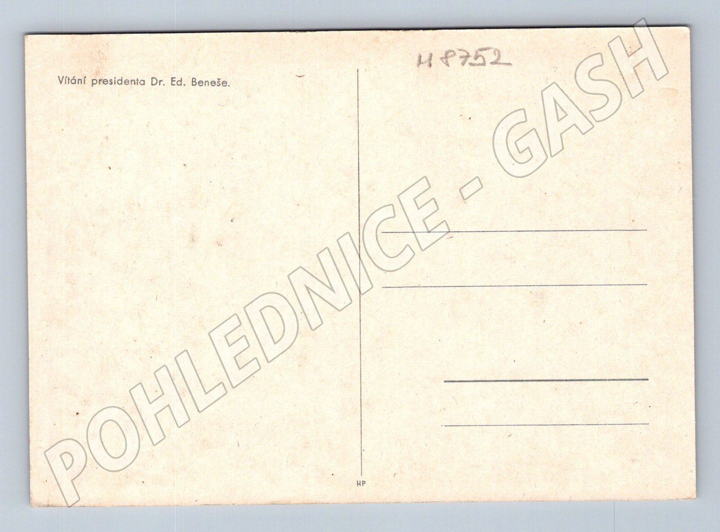 Pohlednice Vítání prezidenta Beneše historická (M8752)