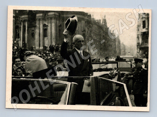 Postcard Arrival of President Beneš Prague (M8753)