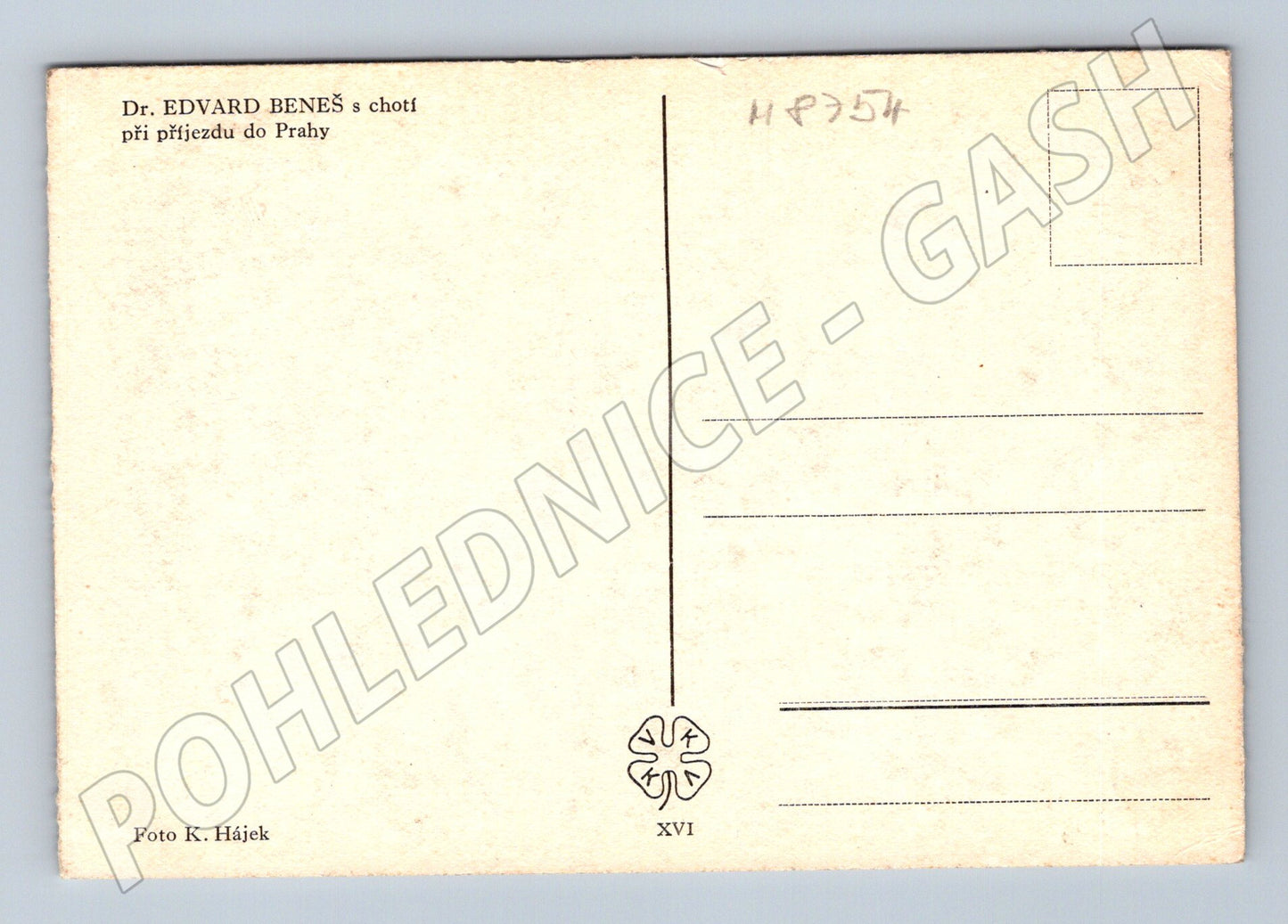 Pohlednice Edvard Beneš příjezd skauti 30. léta (M8754)