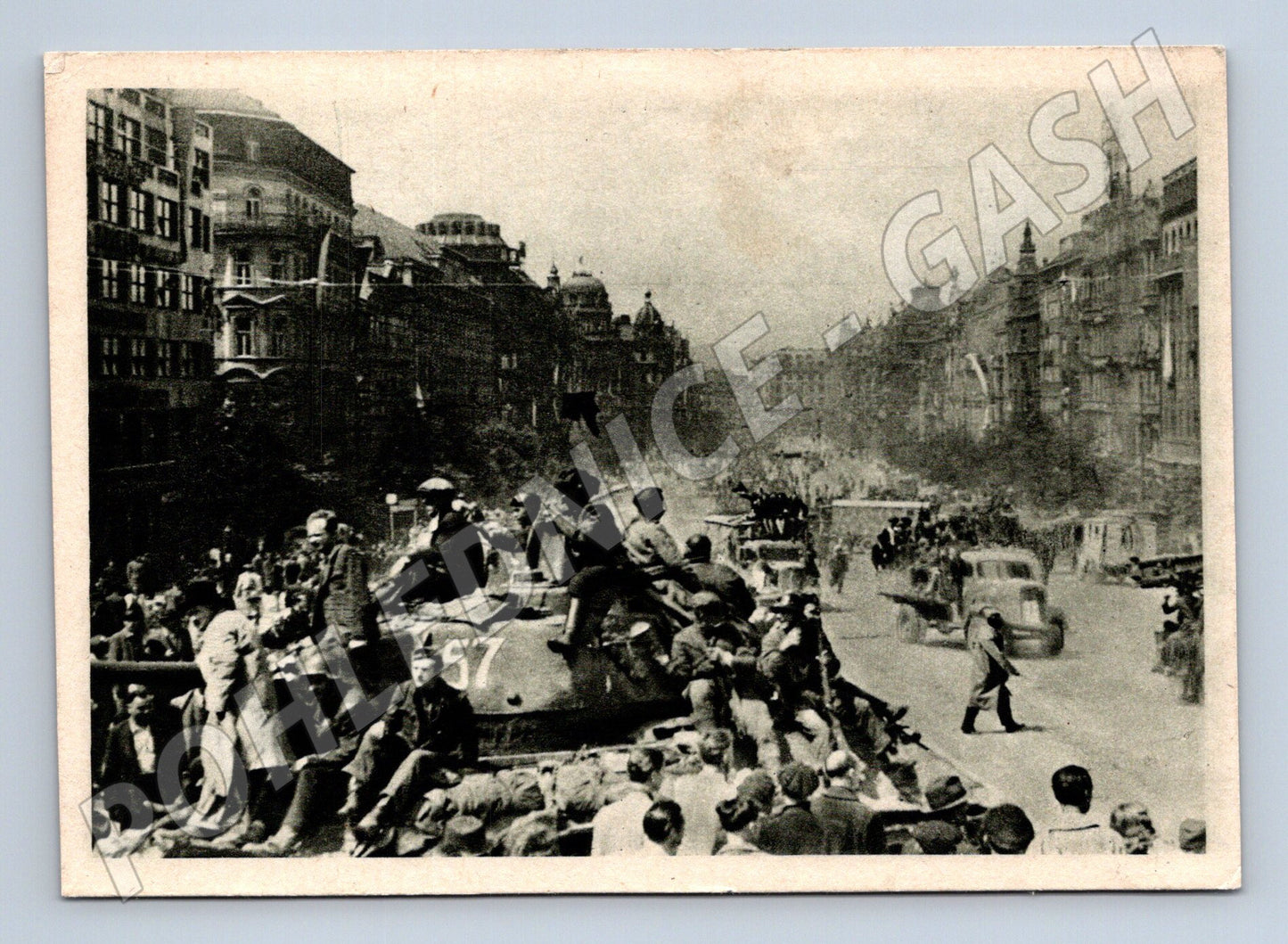 Postcard Liberated Wenceslas Square 1945 (M8760)