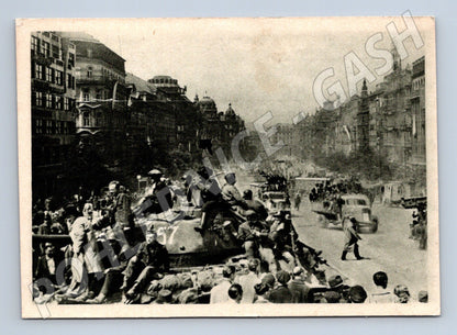 Postcard Liberated Wenceslas Square 1945 (M8760)