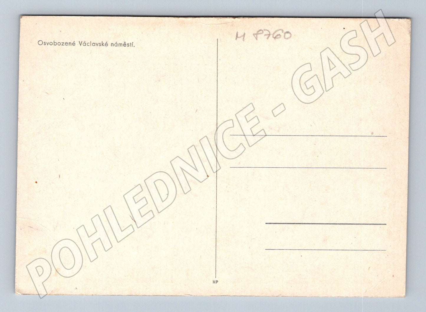 Postcard Liberated Wenceslas Square 1945 (M8760)