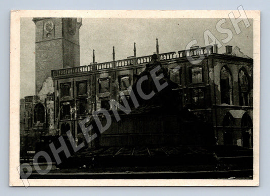 Postcard Old Town Hall after the battle 1945 (M8763)