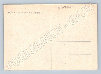 Postcard Arrival of the Red Army Wenceslas Square WWII (M8768)