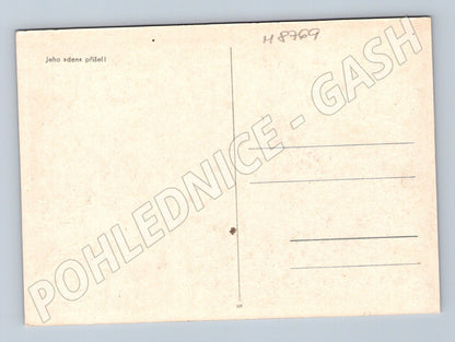 Postcard Removal of statue of politician coup (M8769)