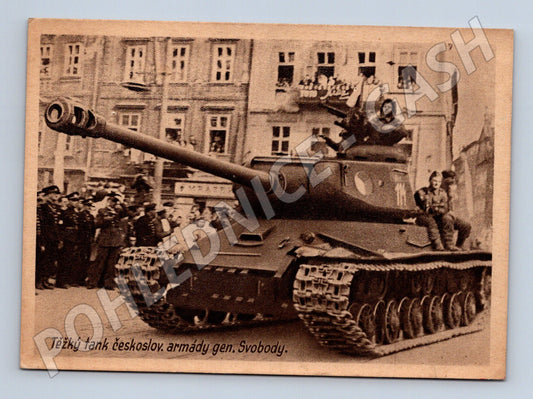Postcard Heavy tank of the Czechoslovak Army, Gen. Svoboda (M8772)