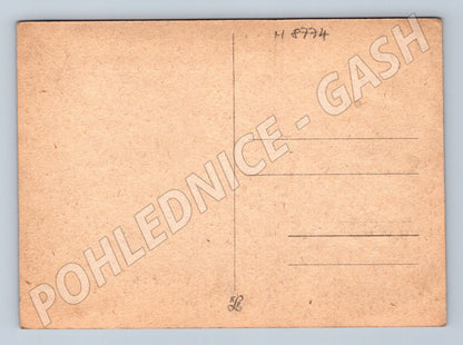 Postcard President at the graves of Russian heroes (M8774)