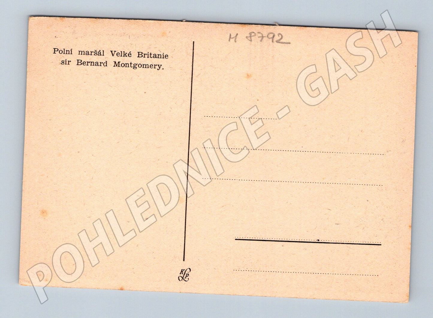 Postcard Bernard Montgomery Marshal of Great Britain (M8792)