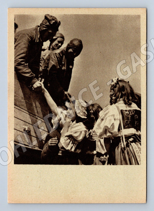 Pohlednice Zdravíme slavnou Rudou armádu 1945 (M8793)