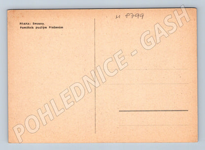 Postcard Prague Emmaus Memorial to the Fallen Praguers (M8799)