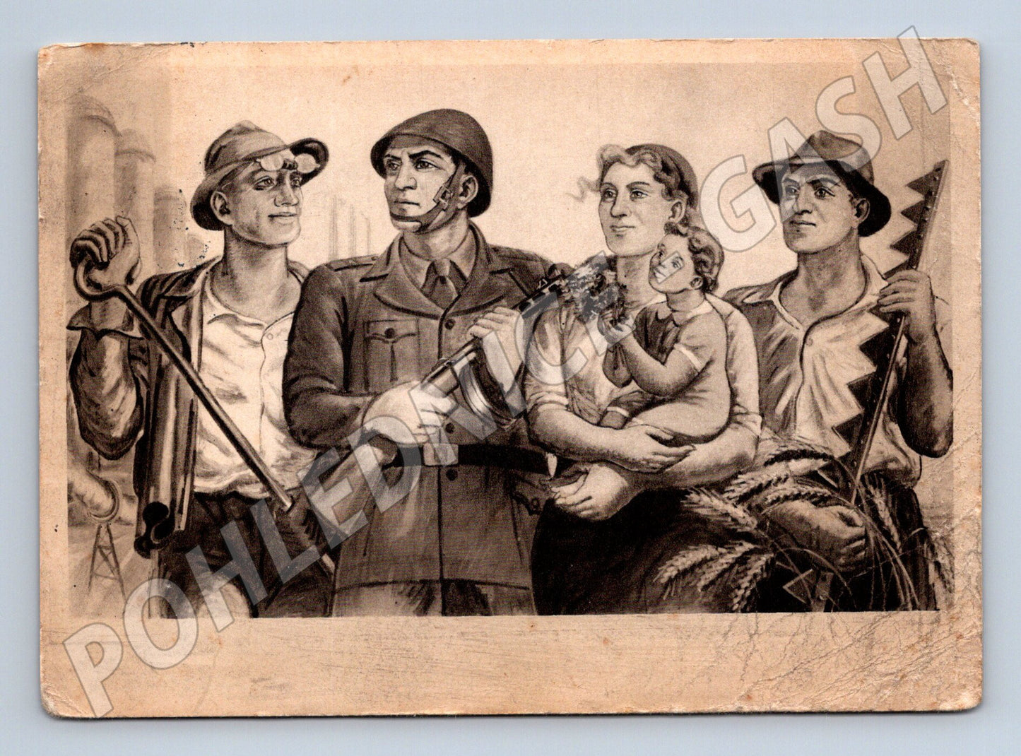Postcard Czechoslovak Army Day 1950 mf (M8801)