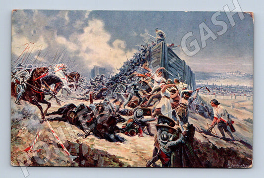 Pohlednice Bitva na Vítkově A Liebscher česká historie (M8807)