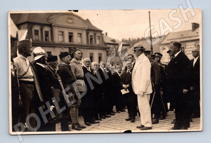 Postcard visit politician soldiers 1st Republic (M8814)