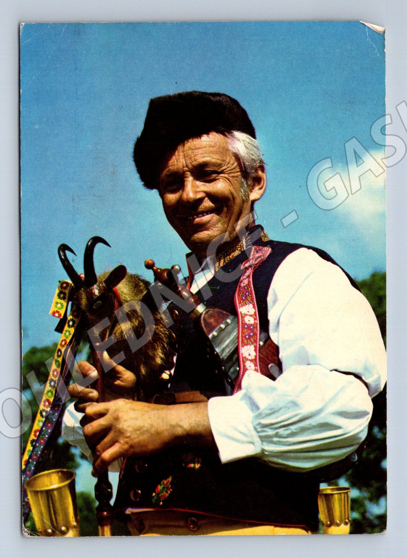 Postcard Chodsko bagpiper folklore ethnography (M8824)