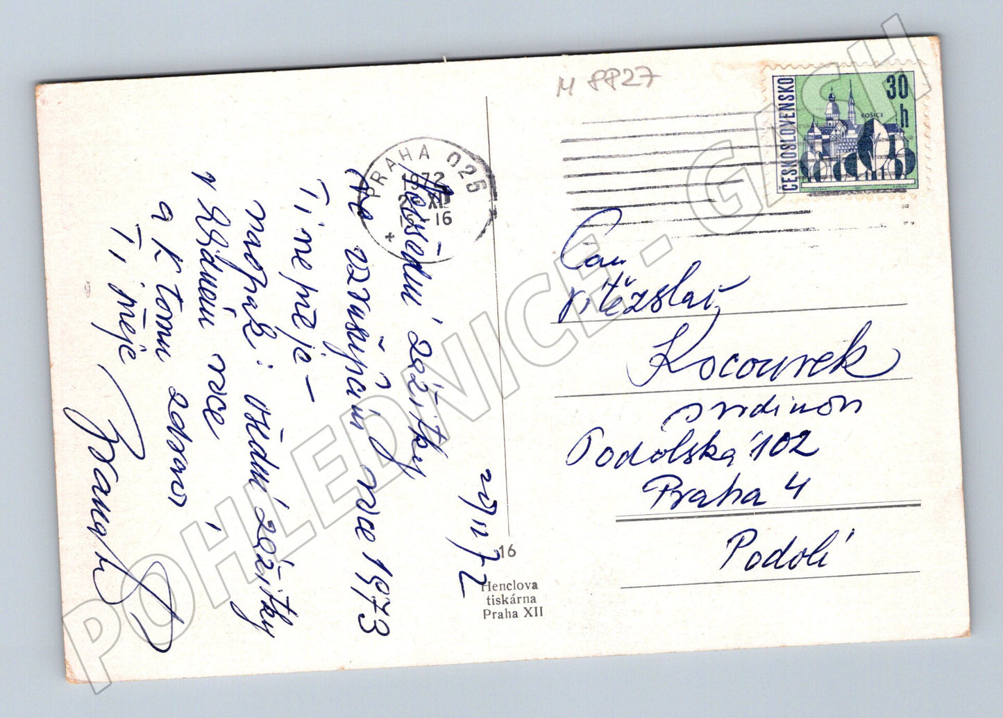 Postcard folk costume ethnography used 1972 (M8827)