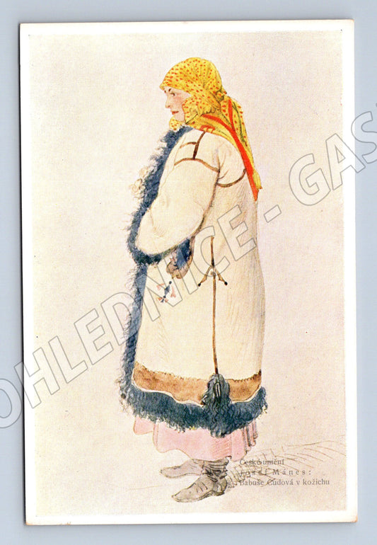 Postcard Czech folk costume ethnography Hencl (M8840)
