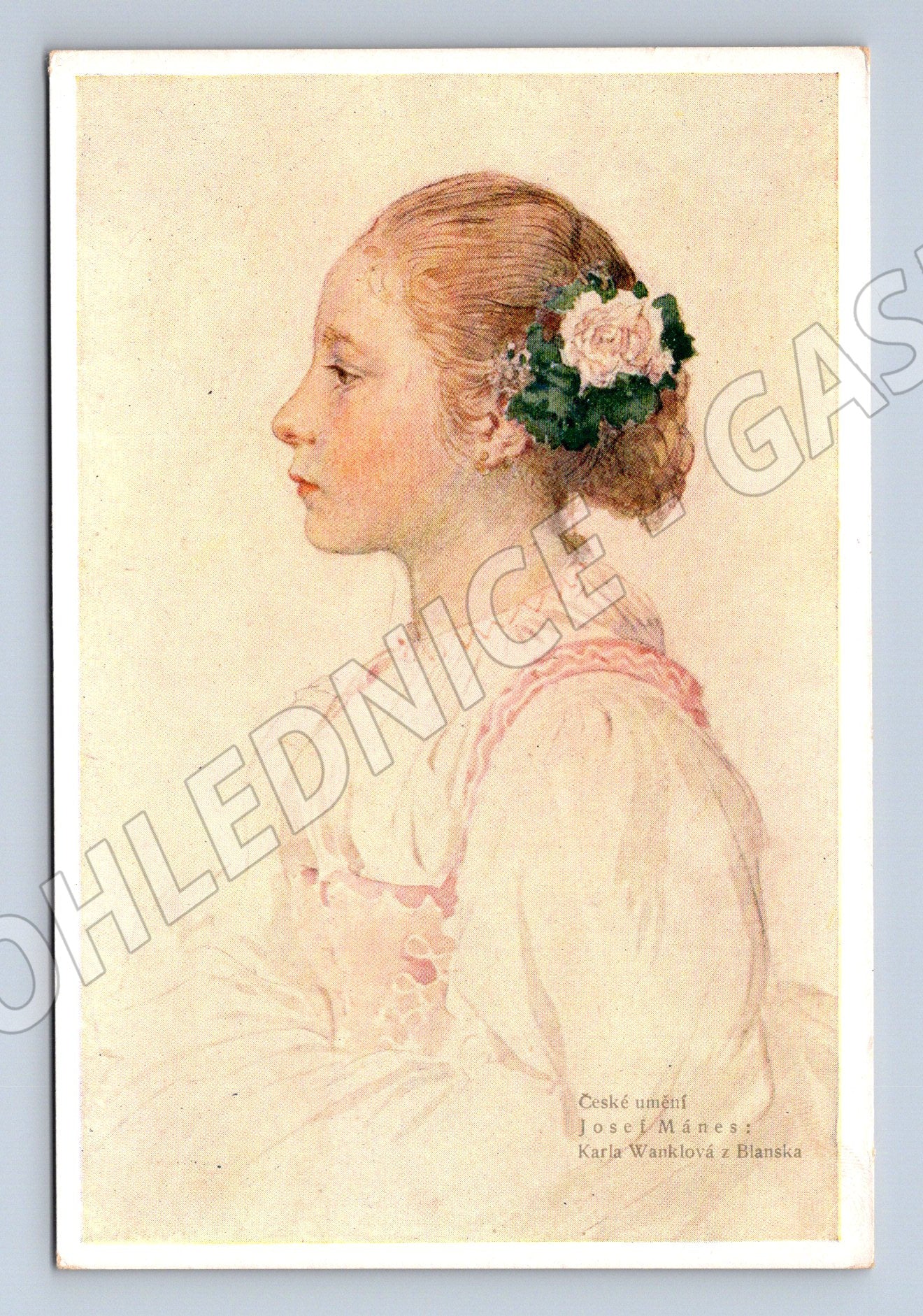 Pohlednice Josef Mánes Karla Vanková Budišice (M8847)