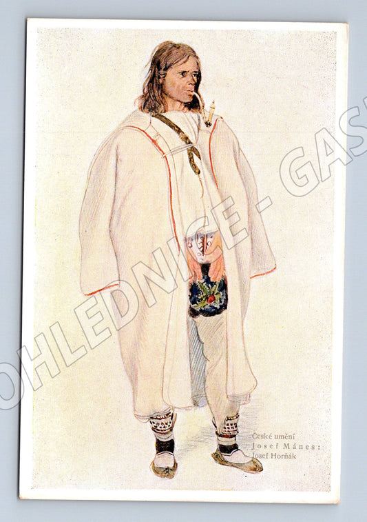 Postcard ethnography Josef Mánes costume (M8851)