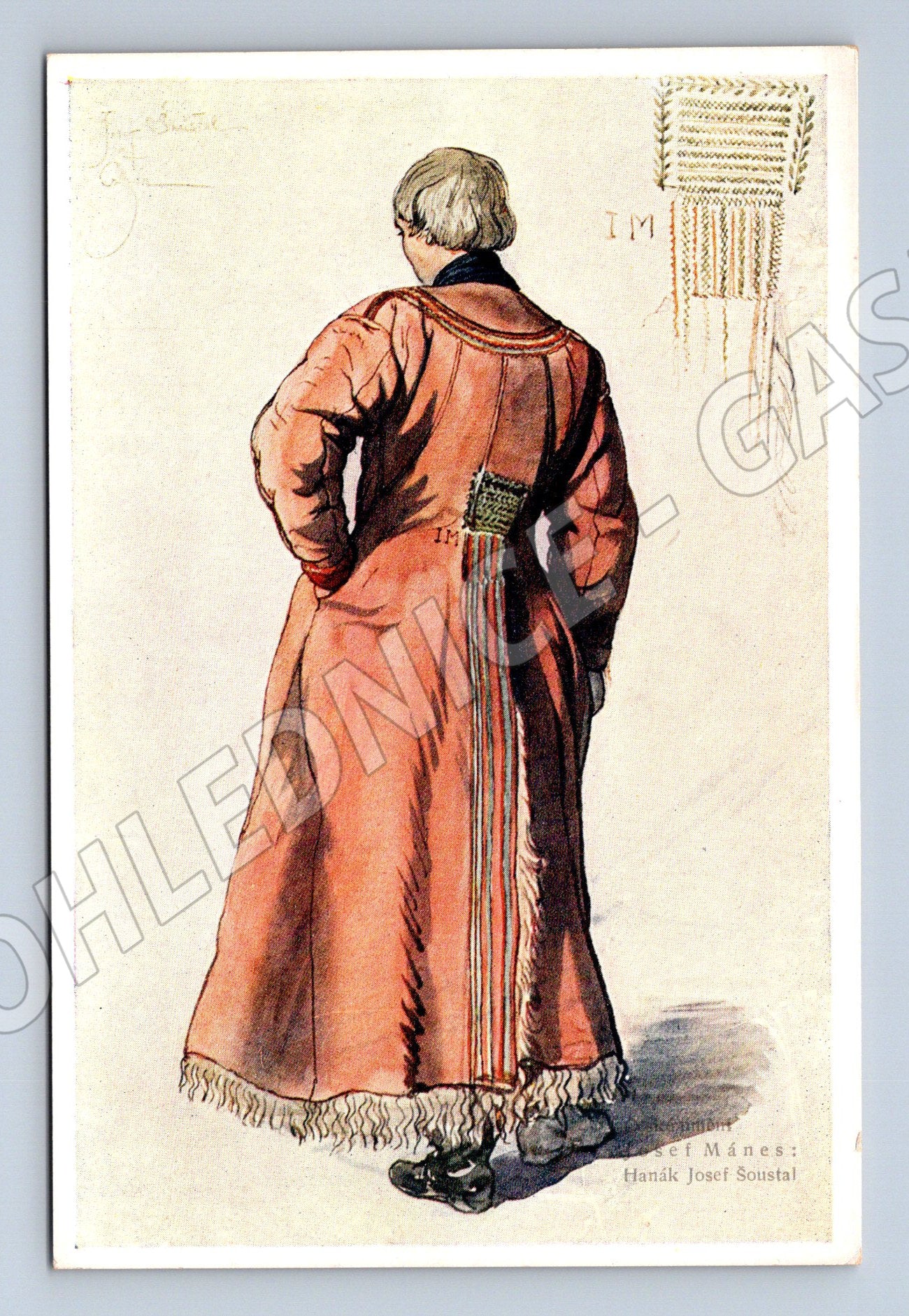 Pohlednice Hanák Josef Mánes lidový kroj (M8852)
