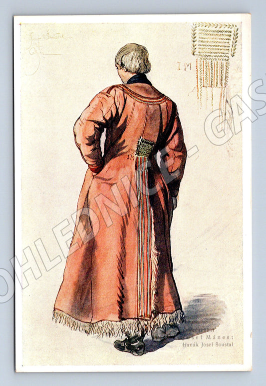 Postcard Hanák Josef Mánes folk costume (M8852)
