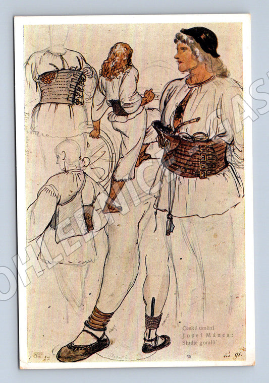 Postcard Slovak folk costume ethnography Hencík (M8859)