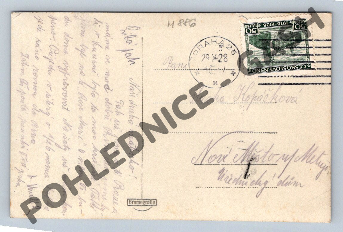 Pohlednice Praha Staroměstská mostecká věž 1928 (M886)