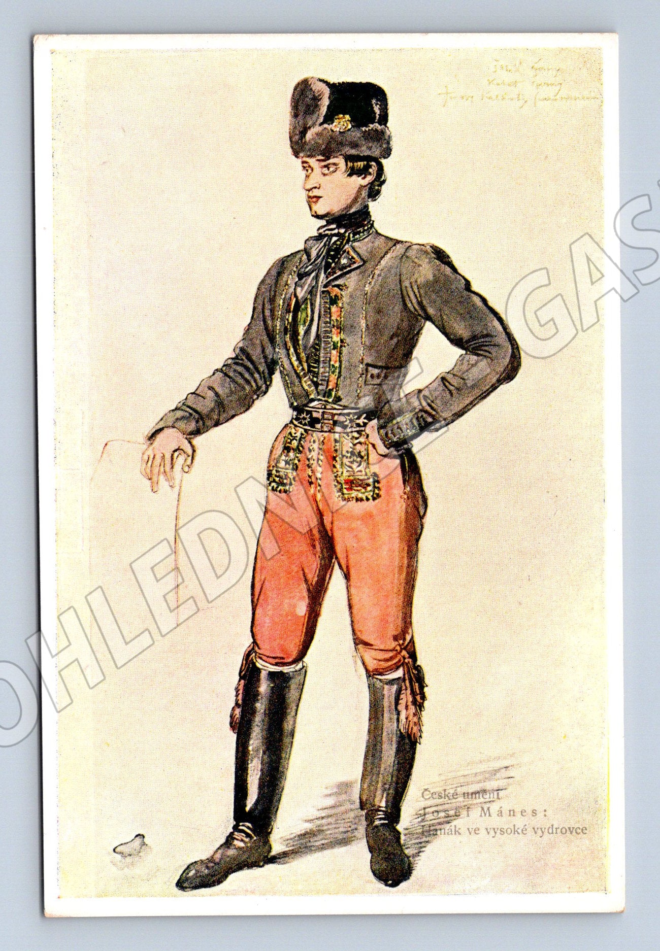 Postcard folk costume Vysoké nad Jizerou ethno (M8863)