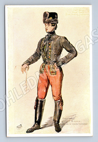 Postcard folk costume Vysoké nad Jizerou ethno (M8863)